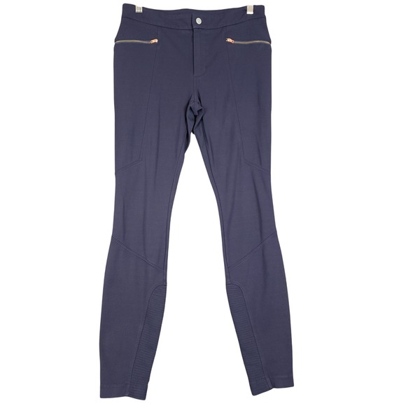 Athleta Pants - Athleta Navy Blue Zip Pocket Performance‎ Pants Women's Size 8 Moto Style